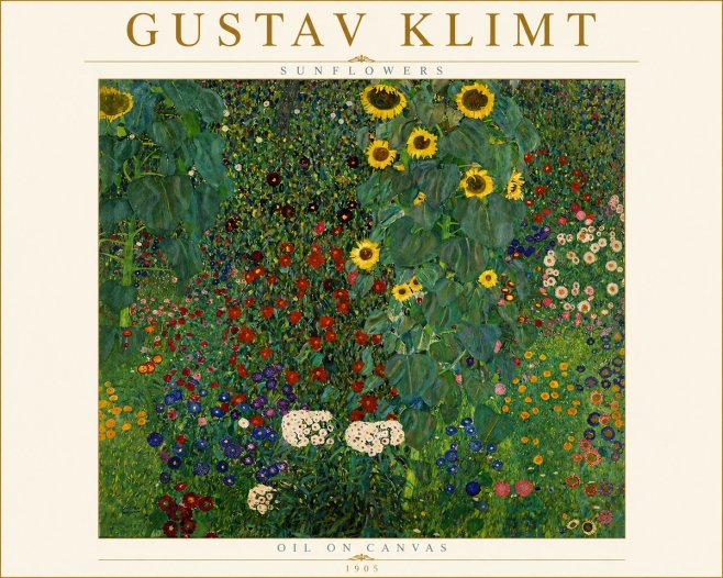 Klimt Sunflowers No6 - Juliste