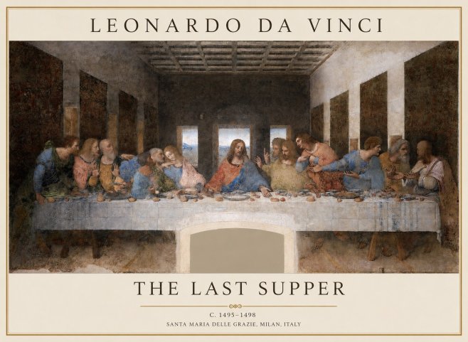 Leonardo da Vinci The Last Supper No1 - Juliste