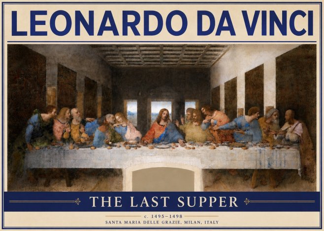 Leonardo da Vinci The Last Supper No4 - Juliste