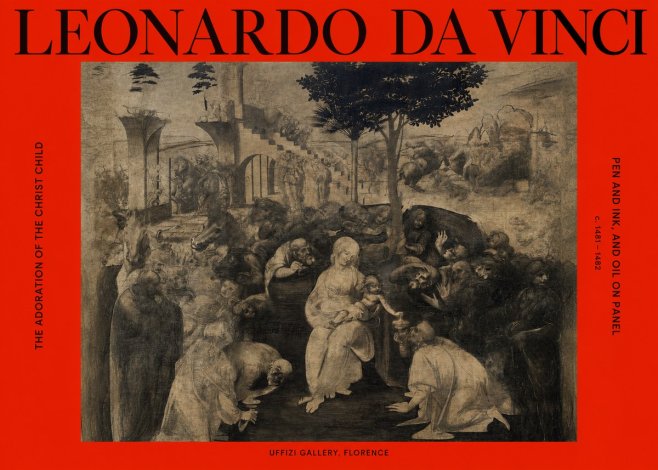 Leonardo da Vinci The Adoration of the Magi No6 - Juliste