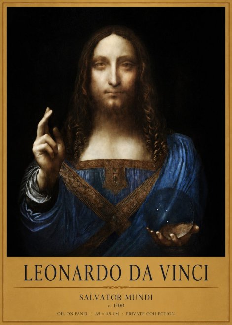 Leonardo da Vinci Salvator Mundi No1 - Juliste
