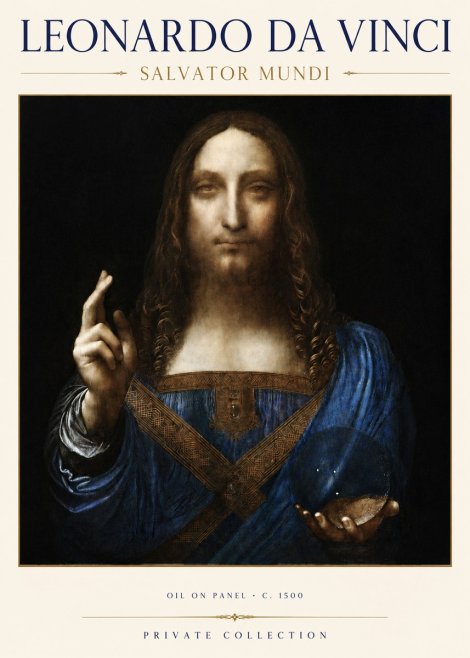 Leonardo da Vinci Salvator Mundi No3 - Juliste