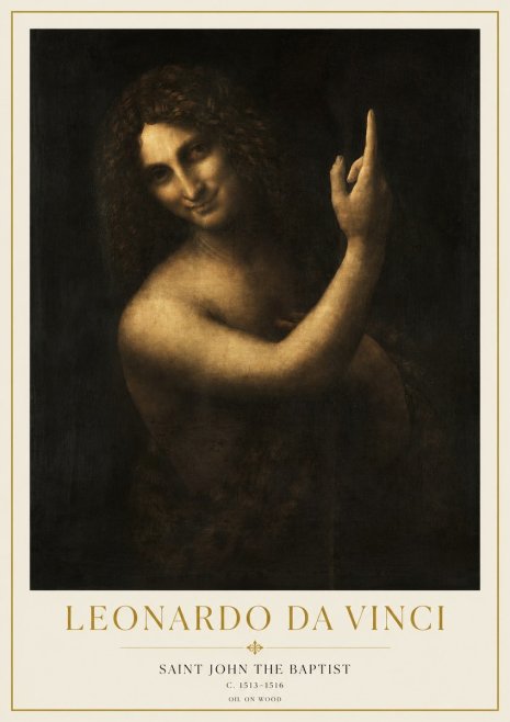 Leonardo da Vinci Saint John the Baptist No1 - Juliste