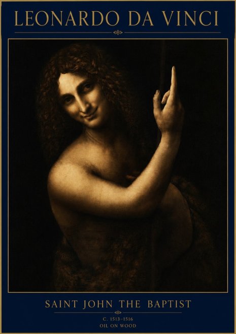 Leonardo da Vinci Saint John the Baptist No3 - Juliste