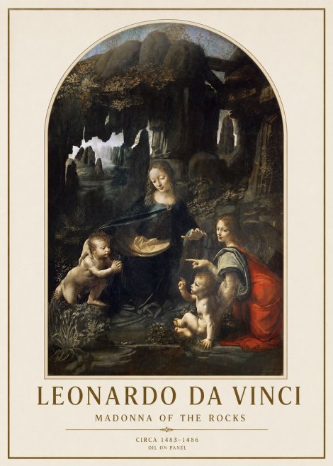 Leonardo da Vinci Madonna of the Rocks No1 - Juliste