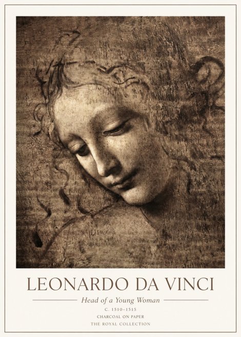Leonardo da Vinci Head of a Young Woman II No1 - Juliste