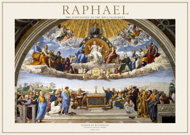 Raphael The Disputation of the Holy Sacrament No1 - Juliste