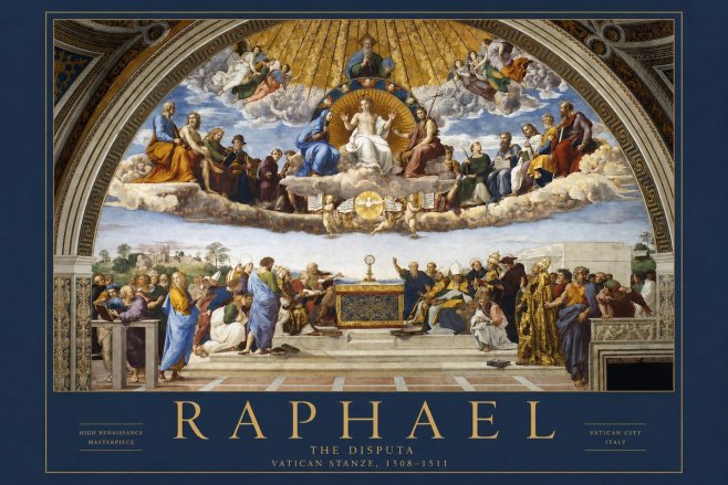 Raphael The Disputation of the Holy Sacrament No2 - Juliste