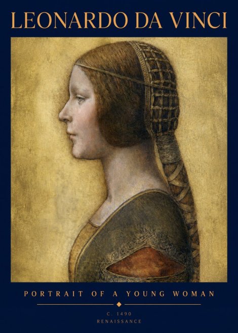 Leonardo da Vinci Portrait of a Young Woman II No2 - Juliste