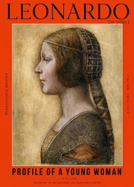 Leonardo da Vinci Portrait of a Young Woman II No6 - Juliste