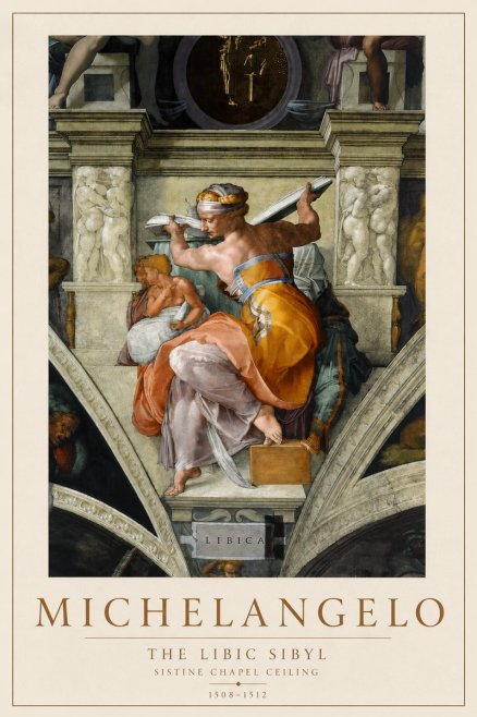 Michelangelo The Libic Sibyl No2 - Juliste