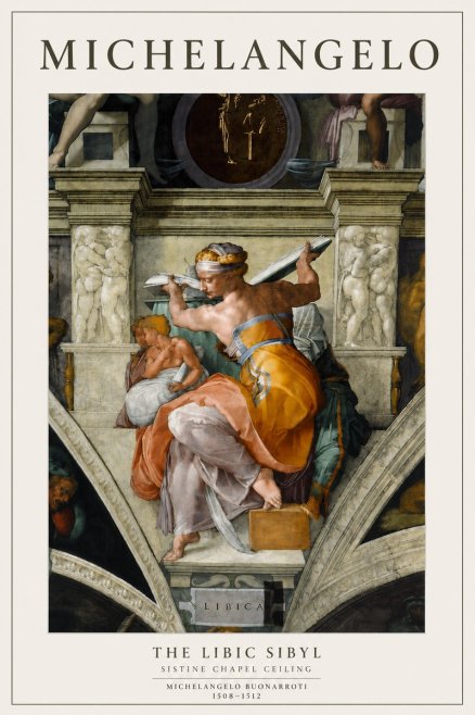 Michelangelo The Libic Sibyl No4 - Juliste