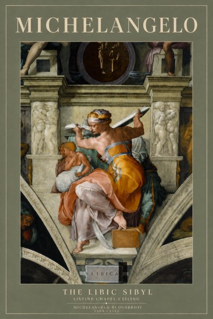 Michelangelo The Libic Sibyl No5 - Juliste