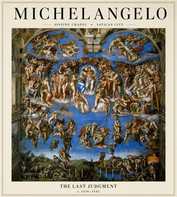 Michelangelo The Last Judgment No3 - Juliste