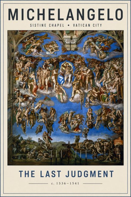 Michelangelo The Last Judgment No5 - Juliste