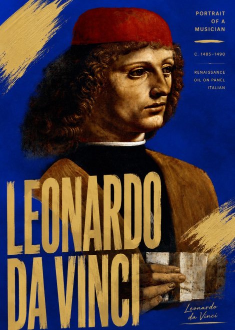 Leonardo da Vinci Portrait of a Musician No5 - Juliste