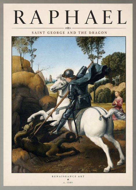 Raphael Saint George and the Dragon No2 - Juliste