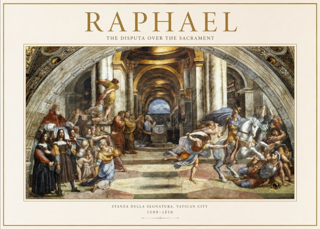 Raphael The Disputa over the Sacrament No1 - Juliste