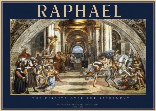 Raphael The Disputa over the Sacrament No2 - Juliste