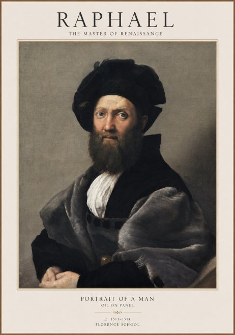 Raphael Portrait of a Man No1 - Juliste