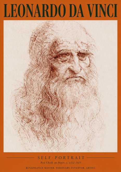Leonardo da Vinci Self-portrait II No4 - Juliste