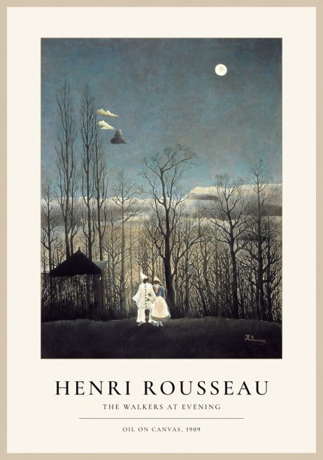 Rousseau The Walkers at Evening No1 - Juliste