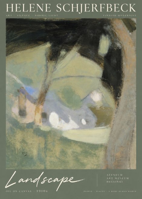 Helene Schjerfbeck Landscape with Houses No6 - Juliste