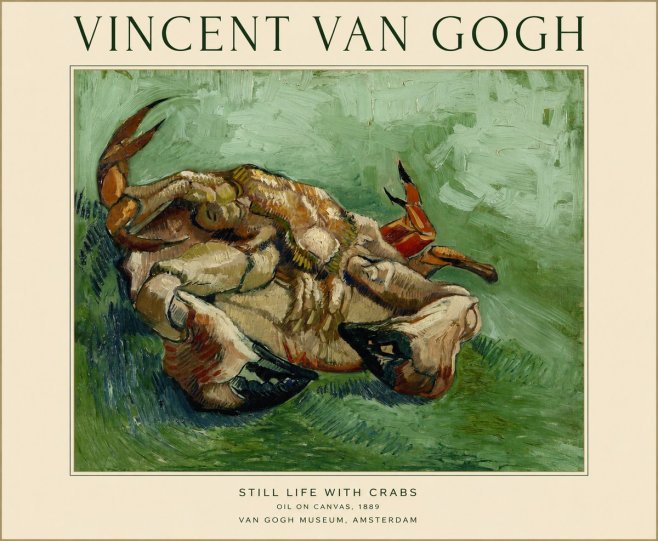 Van Gogh Still Life with Crabs No1 - Juliste