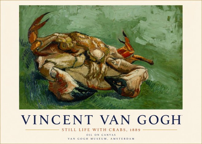 Van Gogh Still Life with Crabs No3 - Juliste