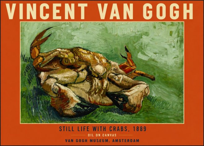 Van Gogh Still Life with Crabs No6 - Juliste