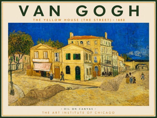 Van Gogh The Yellow House (the Street) No4 - Juliste
