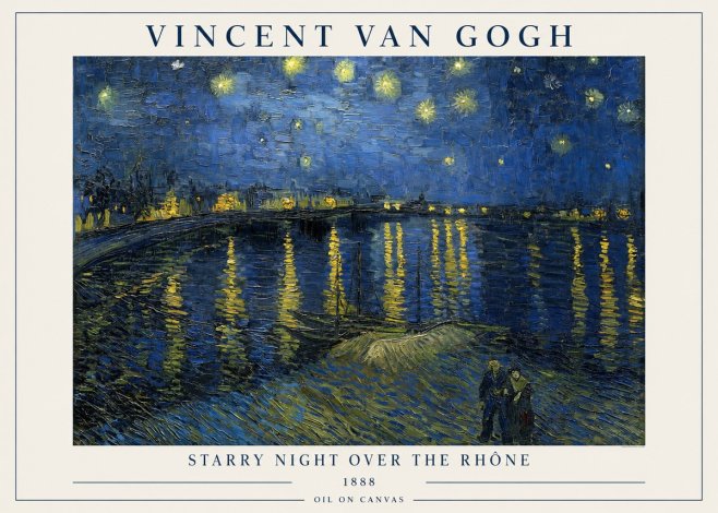 Van Gogh Starry Night over the Rhône No1 - Juliste