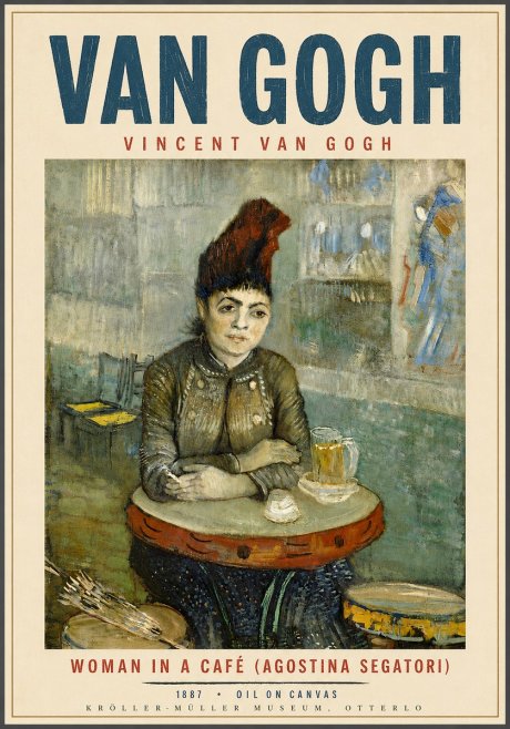 Van Gogh Woman in a Café (Agostina Segatori) No6 - Juliste