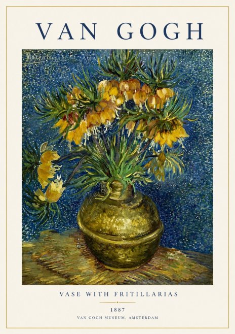 Van Gogh Vase with Fritillarias No1 - Juliste