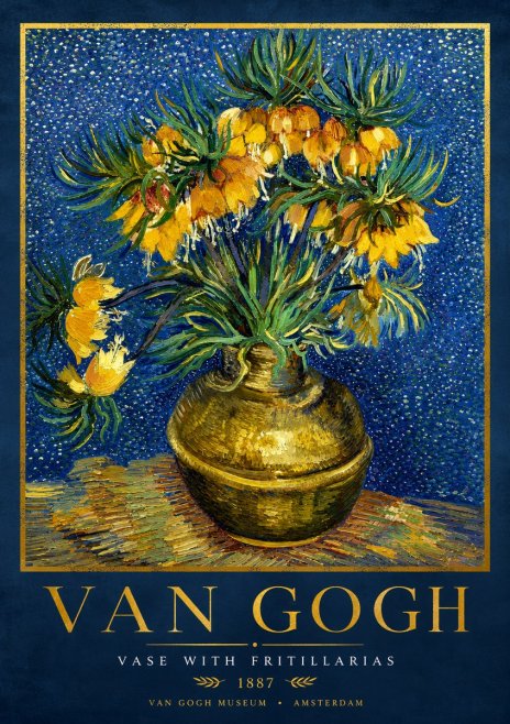 Van Gogh Vase with Fritillarias No2 - Juliste