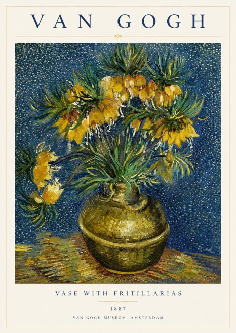 Van Gogh Vase with Fritillarias No4 - Juliste