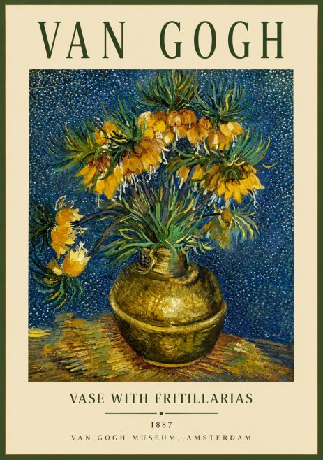 Van Gogh Vase with Fritillarias No5 - Juliste