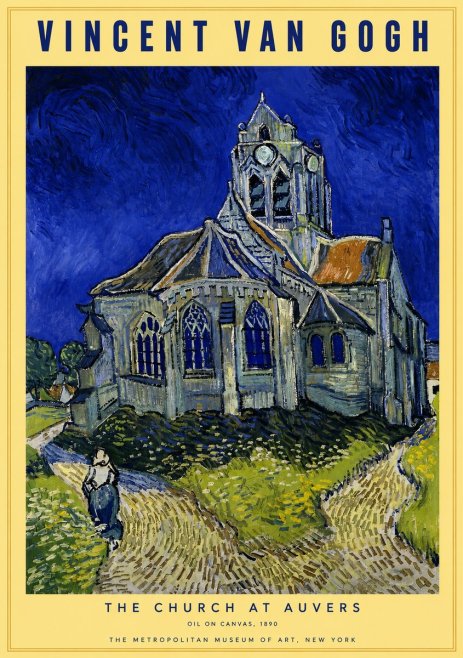 Van Gogh The Church at Auvers I No2 - Juliste