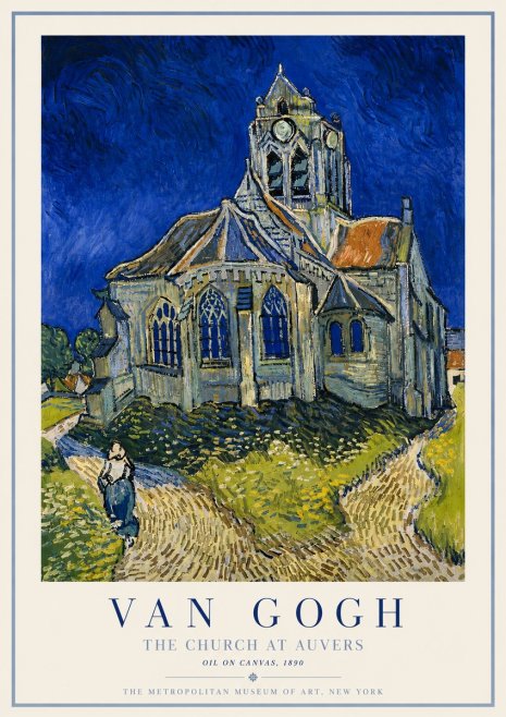 Van Gogh The Church at Auvers I No3 - Juliste
