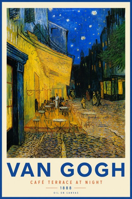 Van Gogh Café Terrace at Night No4 - Juliste