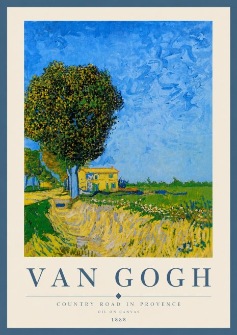 Van Gogh Country Road in Provence II No6 - Juliste