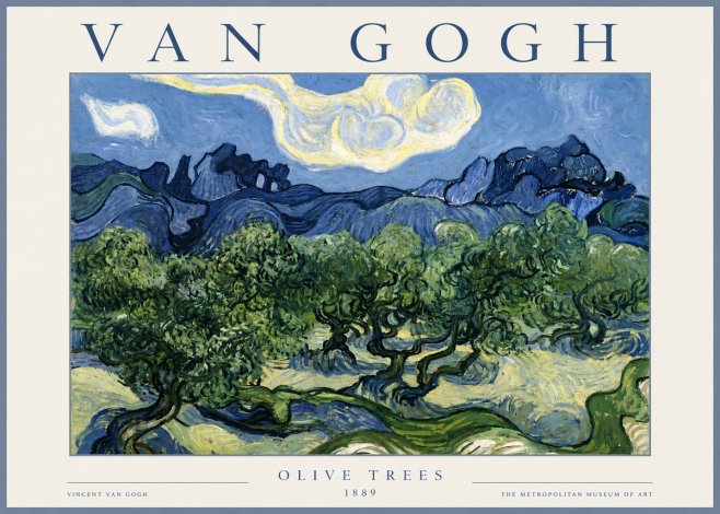 Van Gogh Olive Trees No4 - Juliste