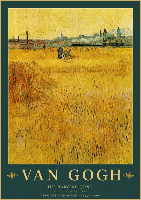 Van Gogh The Harvest (June) No3 - Juliste