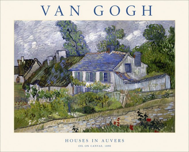 Van Gogh Houses in Auvers No1 - Juliste
