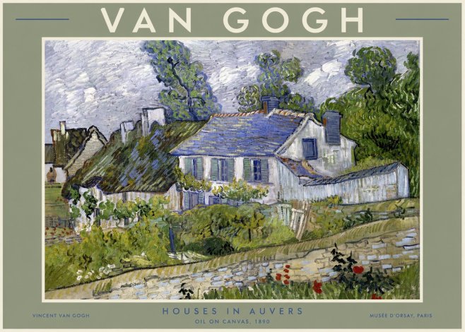 Van Gogh Houses in Auvers No2 - Juliste