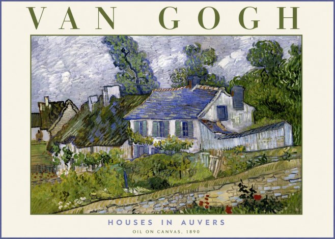 Van Gogh Houses in Auvers No5 - Juliste