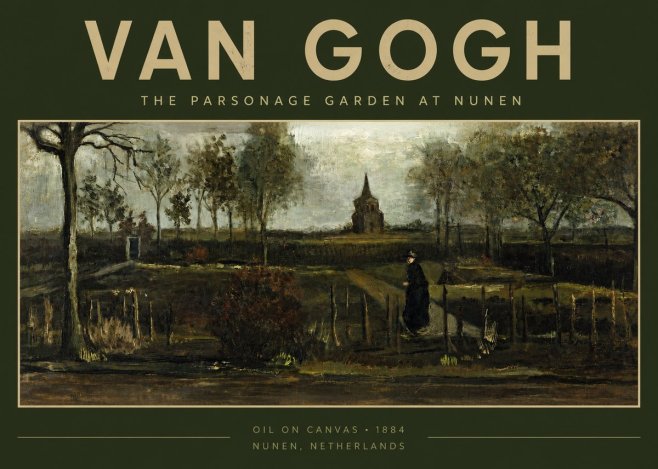 Van Gogh The Parsonage Garden at Nunen No2 - Juliste