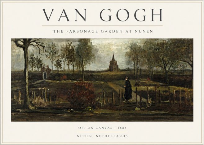Van Gogh The Parsonage Garden at Nunen No3 - Juliste