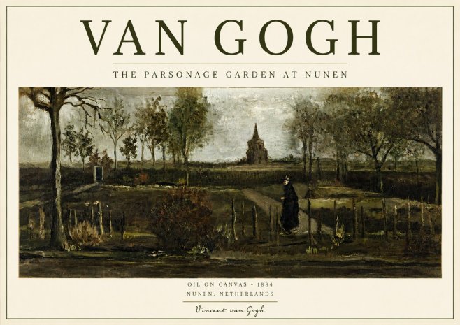 Van Gogh The Parsonage Garden at Nunen No4 - Juliste