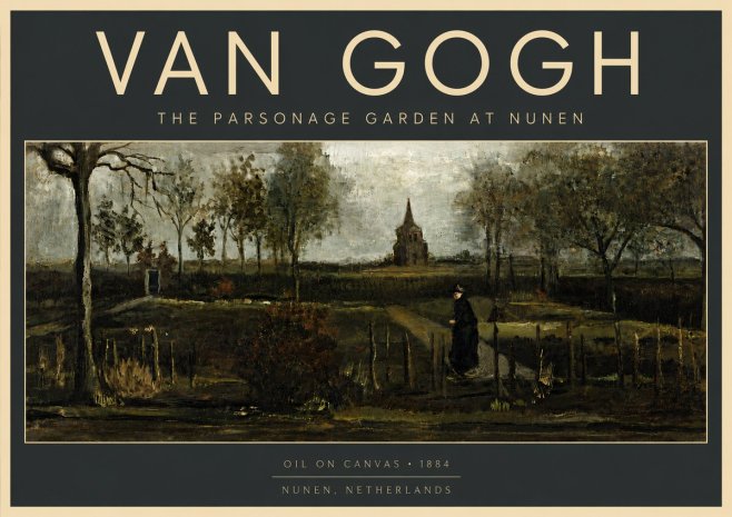 Van Gogh The Parsonage Garden at Nunen No5 - Juliste